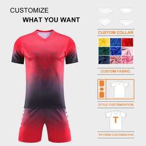 Ensemble de vêtements de football unisexe sur mesure en gros, 100% polyester, maillots de football, kits, logo, sublimation, uniformes de haute qualité, 4 saisons - Product Image 2