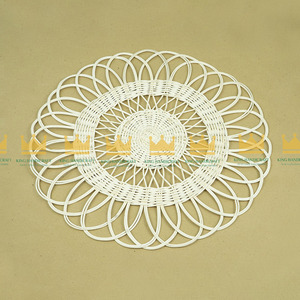 Handmade Boho Table <b>Placemat</b> Mats Natural Rattan Woven Coaster for Coffee Cup Heat Resistant Braided Restaurant Mat & Pads - Product Image 5