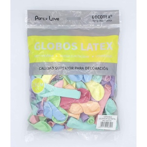 Palloncini in Lattice Party Love 12cm Colori Pastello Assortiti 100pz Confezione Decorazioni per Feste - Product Image 1