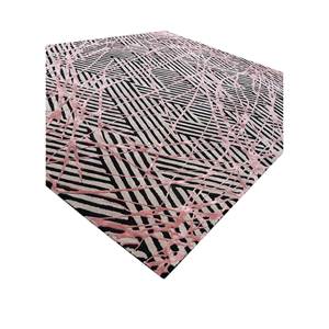 Tapis rectangulaire 3D gris et noir en laine et viscose tufté à la main Adrift Abstract pour salon et couloir - Tra-15236 - Product Image 2