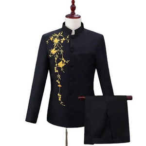 Ensemble 2 pièces slim fit pour homme 2025, veste blazer à un bouton et pantalon pour mariages - Product Image 3