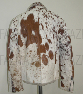 แจ็กเก็ตหนังวัวของผู้หญิงแจ็กเก็ตหนังวัวดีไซน์ใหม่คลาสสิก2024 - Product Image 6