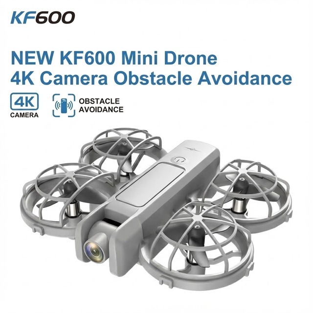 NEW KF600 Mini Drone 4K Camera Obstacle Avoidance Real-Time Transmission FPV Quadcopter Aerial Photography UAV Screen Control