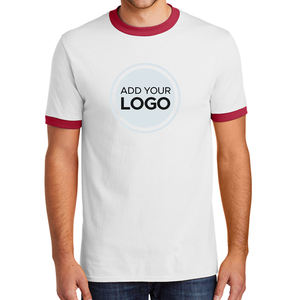 T-shirt en poly coton pour hommes, manches courtes, col ras du cou, sous-vêtements classiques, t-shirts Ringer pour hommes - Product Image 4