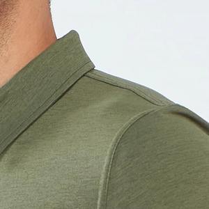 Polo de color sólido para hombre, ropa informal transpirable de alta calidad, estilo de calle personalizable con tela de lona de patrón sólido - Product Image 3