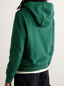 Sudadera Extra Grande Verde Bosque con Logotipo Oculto, Corte Holgado Minimalista, Sudadera de Poliéster y Algodón con Diseño Exclusivo Único de Ako - Product Image 3