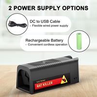 Piège à rats électronique à haute tension, contrôle instantané des rongeurs, matériau ABS durable, dispositif sûr pour attraper les souris à l'intérieur, pour usage domestique