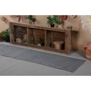 Alfombra turca Vintage moderna de 2,2x9,6 pies, gris clásico, área grande, 4m, diseño de retazos rectangulares, látex de lana para pasillo y habitación - Product Image 4