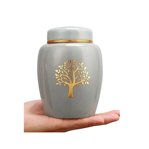 Venta al por mayor de urnas de cremación de lágrima Blanca hechas a mano para cenizas humanas, forma y tamaño personalizados para los más vendidos - Product Image 2