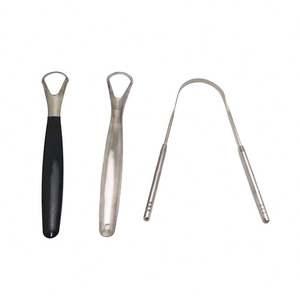 Grattoir de <span class=keywords><strong>langue</strong></span> en métal Gratte <span class=keywords><strong>Langue</strong></span> Logo personnalisé Grattoir de <span class=keywords><strong>langue</strong></span> en acier inoxydable pour adultes - Product Image 5