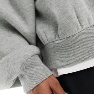 Sweat-shirt pour homme de haute qualité recadrée à épaules tombantes pull surdimensionné à broderie personnalisée pull imprimé - Product Image 3