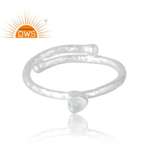 Nuevo Lanzamiento de Plata de Ley 925, anillo de piedras preciosas de Luna arcoíris Natural, joyería personalizada para mujer, regalo para ella - Product Image 3