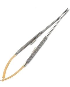 Porte-aiguilles droit Castroviejo en acier inoxydable de haute qualité, instrument manuel de microchirurgie, chirurgie maxillo-faciale, MOL CE - Product Image 4