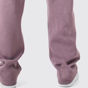 Survêtements personnalisés pour hommes, décontractés, unis, délavés à l'acide, à imprimé évasé, à capuche, à séchage rapide, en molleton de coton OEM, deux pièces, hiver - Product Image 2