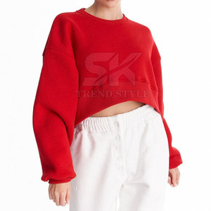 Sudadera Corta Lisa para Mujer, Hecha a Medida, Precio al por Mayor, Último Estilo, Ropa Casual - Product Image 5