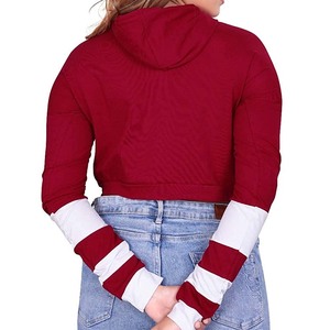 Nouvel arrivage Haut court pour femmes de haute qualité Sweats à capuche Top Design Coton Streetwear décontracté Col à capuche Longueur courte pour l'hiver - Product Image 6