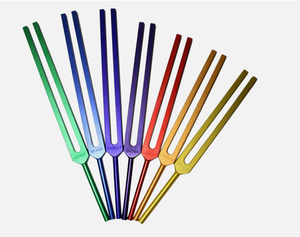 Diapasones de Colores de Chakra Radicales - Seguridad, Sexualidad, Ego, Amor, Confianza con Estuche. - Product Image 5