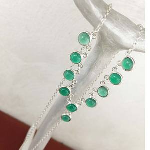 Collier cabochon en onyx vert en argent sterling 925 bijoux chrétiens religieux fabriqués à la main pour femmes - Product Image 3