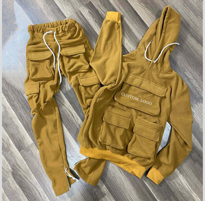 Custom Winter <b>Maternity</b> Eco-Friendly Solid Sweat Suits Stacked Sweatpants <b>Hoodie</b> Set Streetwear Mens Tracksuits 100% Cotton - Product Image 2