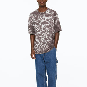 เสื้อยืดแขนสั้นผ้าย้นกรดซักเสื้อยืดโอเวอร์ไซซ์พิมพ์ลายสตรีทเสื้อยืดฮิปฮอป2024พร้อมโลโก้ออกแบบได้ตามต้องการ - Product Image 2