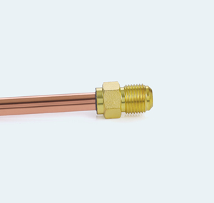 Raccord de condenseur en laiton 3/8, tube en cuivre 8 cm 23G 5/8-18 SAE 45 °   Raccord de réfrigérant AC brasé Flare 950 PSI Inde - Product Image 6