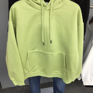 Diseños al por mayor Boy's Solid 100% Cotton Heavyweigh Pullover Mangas largas Regular Fit Flexible Bottom Sports Hoodies - Product Image 6