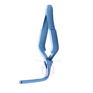 ที่หนีบแบบมืออาชีพ DeBakey Bulldog Clamp ขนาด 6.5 นิ้ว แบบงอ 90 องศา ผลิตจากเหล็กกล้าไร้สนิมเคลือบสีน้ำเงิน ใช้ซ้ำได้ สำหรับงานผ่าตัด - Product Image 4