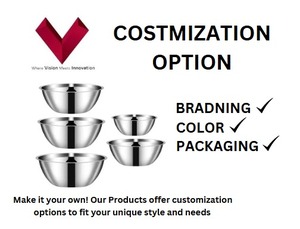 Bol à salade en acier inoxydable avec couvercle en plastique, saladier avec couvercle, bol à salade métallique, article le plus vendu en 2025 - Product Image 3