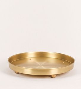 Antique gold rectangular twin handle tray ideal for festive Ramadan <b>decor</b> or gifting and luxurious dessert or snack serving - Product Image 5