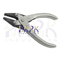 Pince à bec semi-plat en acier au carbone de 125 mm pour bijoux et artisanat DIY, mâchoires lisses, anti-ESD, sans ressort, sans flexion, personnalisable OEM