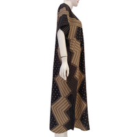 Robe de maison kaftan pour femmes grandes tailles, design simple, nettoyage à sec, coupe ample, matière en rayonne, confort quotidien
