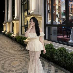 High Quality <b>White</b> Chiffon Ruffle Top & Lace <b>Skirt</b> Fashion Set for Women OEM ODM - Product Image 2