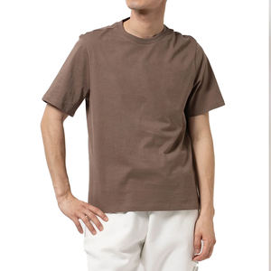 Camiseta de manga corta de algodón gris cómoda de calidad superior para hombre, elegante camiseta informal de cuello redondo azul índigo para hombre - Product Image 6