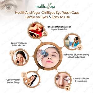 HealthAndYoga ChillEyes Lot de 2 gobelets bleus transparents de qualité supérieure pour le rinçage des yeux de l'Inde Exportateur à bas prix - Product Image 5