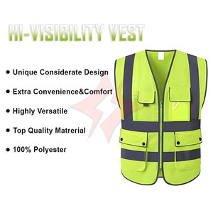 Gilet de sécurité haute visibilité pour hommes, vêtements de travail de sécurité routière, bandes réfléchissantes, classe 1 ANSI, imperméable, logo personnalisé - Product Image 2