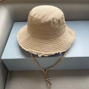 Sombrero plegable para mujer, sombrero de pescador para la playa al aire libre de verano, gorra de protección solar, gorras de cubo de ala ancha de algodón ajustable - Product Image 1