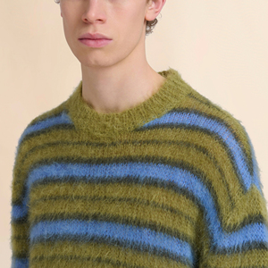 Nouvelle édition de cardigan en maille de mohair pour homme, de haute qualité, chaud et tendance pour l'hiver - Product Image 2