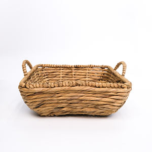 Plateaux tressés pour cadeau de pendaison de crémaillère, plateau en jacinthe d'eau de haute qualité, conteneur, organisateur d'affichage de pièce - Product Image 6