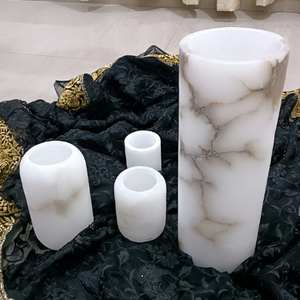 Soporte de vela de piedra de alabastro de forma personalizada directo de fábrica al por mayor hecho a mano Venta caliente para Navidad Envío rápido garantizado - Product Image 2