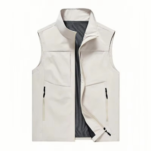 Vestes sans manches décontractées d'hiver pour hommes Gilets en molleton à la mode avec long gilet chaud et confortable - Product Image 1