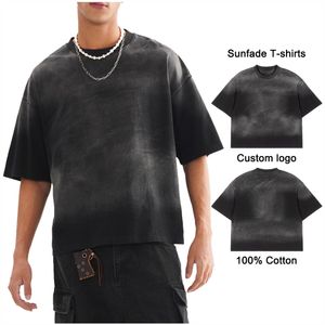 เสื้อยืดสำหรับผู้ชายเสื้อผ้าแนวสตรีทฮิปฮอปสำหรับทุกเพศผ้าฝ้าย100% ธรรมดาโอเวอร์ไซส์ผ้าซักหนักน้ำหนักมาก - Product Image 6