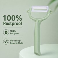 Éplucheur de légumes en céramique de zircone OEM personnalisé MIDDIA, en forme de Y, anti-rouille, trancheur de fruits