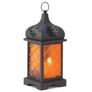 Faroles metálicos grandes hechos a mano para Ramadán Kareem, para decoración de suelos en vestíbulos y salones de eventos. - Product Image 5