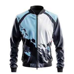 แจ็กเก็ตหนังเทียมมีซิปพิมพ์ลายพิมพ์ซับลิเมชันผ้าโพลีเอสเตอร์อบอุ่นสำหรับฤดูหนาว - Product Image 5