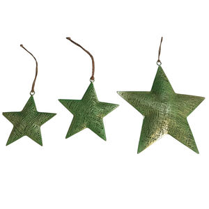 Ornement de Noël étoile en métal de haute qualité personnalisé en gros pour la décoration de Pâques avec finition par sublimation emballé dans des sacs - Product Image 1