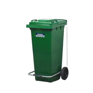 Conteneur de déchets en plastique écologique 120L à pédale verte Fabricant sur pied biodégradable sans BPA Déchets respectueux de l'environnement - Product Image 1