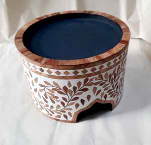 Moderno Soporte para Servir Chocolate con Incrustaciones de Hueso, Exhibidor de Chocolate, Servidor de Chocolate, Soporte Redondo para Pastel y Plato con Incrustaciones de Resina - Product Image 6