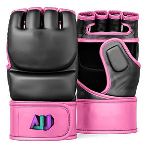 Guantes de Boxeo Profesionales de Cuero, Medios Dedos, Ligeros y Transpirables, Diseño Duradero para Entrenamiento en Gimnasio y Combate, Movimiento Fácil - Product Image 1