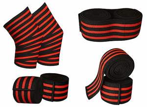 Knee wraps weightlifting cotton <b>bandage</b> - Product Image 3