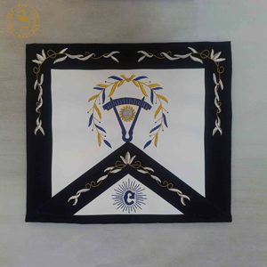 Tablier écossais maçonnique Regalia 32 degrés pièce maîtresse avec boucle ceinture logo personnalisé et design tablier brodé vente chaude - Product Image 5